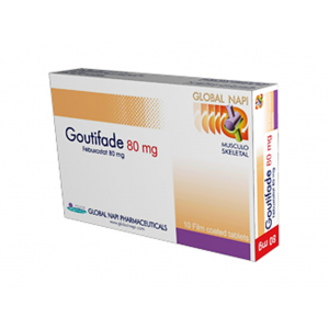 GOUTIFADE 80 MG ( FEBUXOSTAT ) 20 FILM-COATED TABLETS